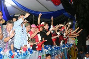Daniel y Rosario junto al pueblo celebran 38 años del Repliegue a Masaya