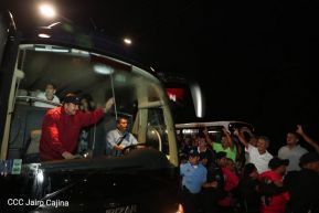 Daniel y Rosario junto al pueblo celebran 38 años del Repliegue a Masaya