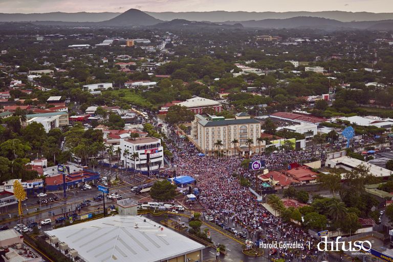 Imágenes aéreas del Repliegue a Masaya