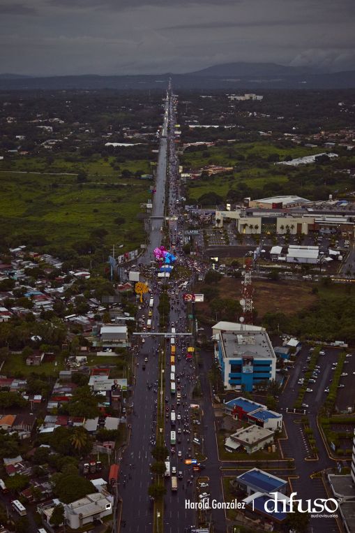 Imágenes aéreas del Repliegue a Masaya