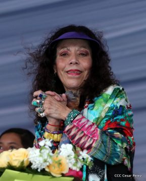 Daniel y Rosario junto al pueblo celebran 38 años del Repliegue a Masaya