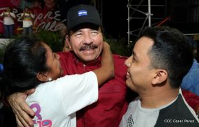 Daniel y Rosario junto al pueblo celebran 38 años del Repliegue a Masaya
