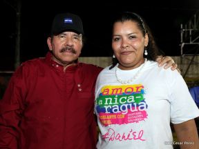 Daniel y Rosario junto al pueblo celebran 38 años del Repliegue a Masaya