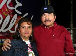 Daniel y Rosario junto al pueblo celebran 38 años del Repliegue a Masaya