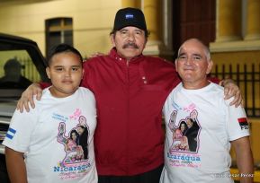 Daniel y Rosario junto al pueblo celebran 38 años del Repliegue a Masaya