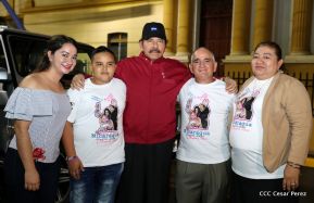 Daniel y Rosario junto al pueblo celebran 38 años del Repliegue a Masaya