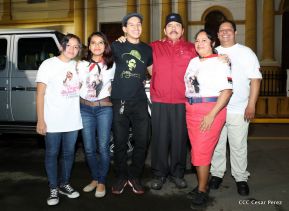 Daniel y Rosario junto al pueblo celebran 38 años del Repliegue a Masaya
