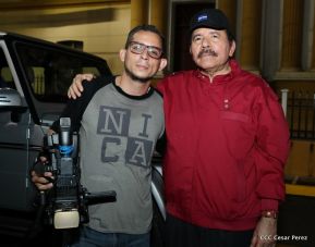 Daniel y Rosario junto al pueblo celebran 38 años del Repliegue a Masaya