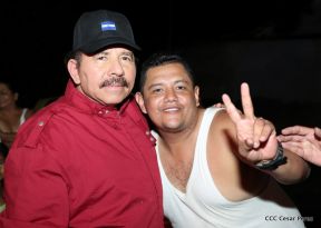 Daniel y Rosario junto al pueblo celebran 38 años del Repliegue a Masaya