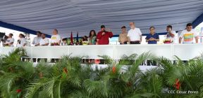 Daniel y Rosario junto al pueblo celebran 38 años del Repliegue a Masaya