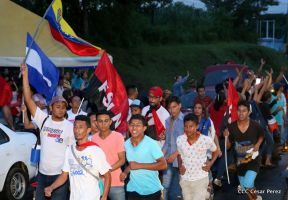 Daniel y Rosario junto al pueblo celebran 38 años del Repliegue a Masaya