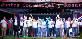 Daniel y Rosario junto al pueblo celebran 38 años del Repliegue a Masaya