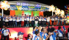 Daniel y Rosario junto al pueblo celebran 38 años del Repliegue a Masaya
