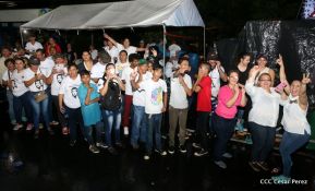 Daniel y Rosario junto al pueblo celebran 38 años del Repliegue a Masaya