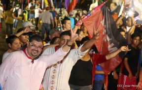 Daniel y Rosario junto al pueblo celebran 38 años del Repliegue a Masaya