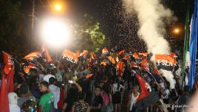 Daniel y Rosario junto al pueblo celebran 38 años del Repliegue a Masaya