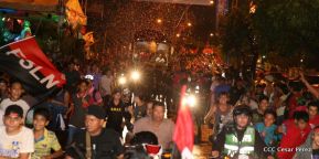 Daniel y Rosario junto al pueblo celebran 38 años del Repliegue a Masaya