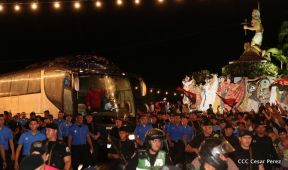 Daniel y Rosario junto al pueblo celebran 38 años del Repliegue a Masaya