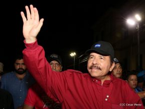 Daniel y Rosario junto al pueblo celebran 38 años del Repliegue a Masaya