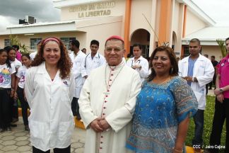 Cardenal Miguel inaugura Centro de Salud en La Libertad, Chontales