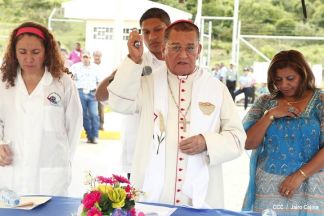 Cardenal Miguel inaugura Centro de Salud en La Libertad, Chontales