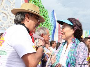 Rosario y Daniel celebran junto al pueblo 38 años de Revolución