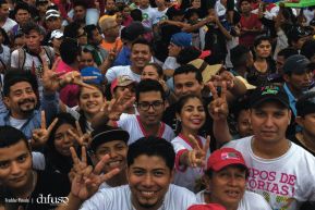 Rosario y Daniel celebran junto al pueblo 38 años de Revolución