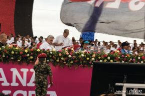 Rosario y Daniel celebran junto al pueblo 38 años de Revolución