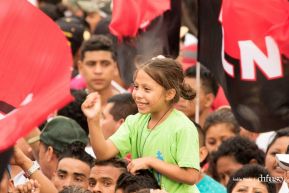 Rosario y Daniel celebran junto al pueblo 38 años de Revolución