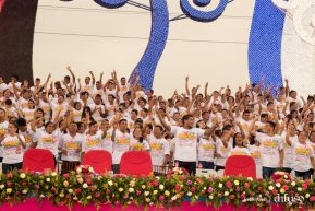 Rosario y Daniel celebran junto al pueblo 38 años de Revolución