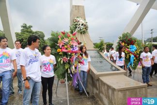 Juventud Sandinista rinde homenaje al mártir Rigoberto López Pérez