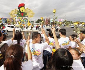 Nicaragua rinde homenaje al Comandante Eterno Hugo Chávez en el 63 aniversario de su natalicio