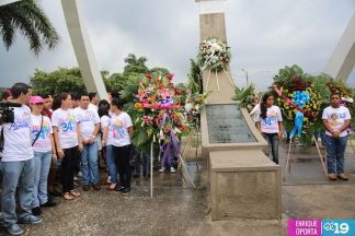 Juventud Sandinista rinde homenaje al mártir Rigoberto López Pérez