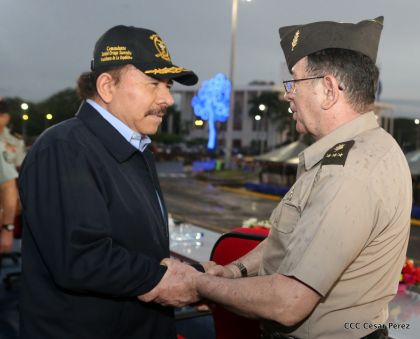 Desfile del Ejército de Nicaragua en saludo a su 38 aniversario