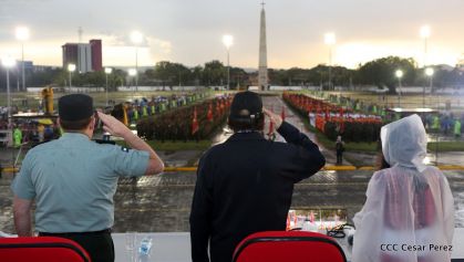 Desfile del Ejército de Nicaragua en saludo a su 38 aniversario