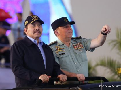 Desfile del Ejército de Nicaragua en saludo a su 38 aniversario