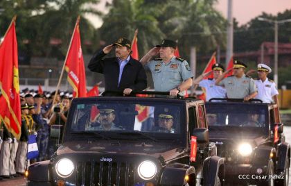 Desfile del Ejército de Nicaragua en saludo a su 38 aniversario