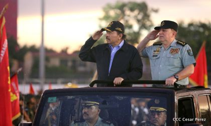 Desfile del Ejército de Nicaragua en saludo a su 38 aniversario