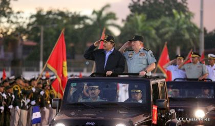 Desfile del Ejército de Nicaragua en saludo a su 38 aniversario