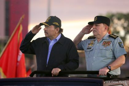 Desfile del Ejército de Nicaragua en saludo a su 38 aniversario