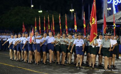 Desfile del Ejército de Nicaragua en saludo a su 38 aniversario