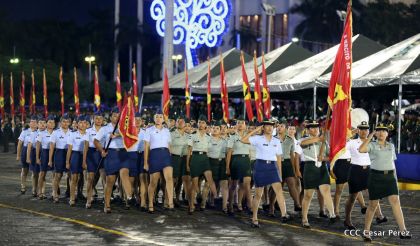 Desfile del Ejército de Nicaragua en saludo a su 38 aniversario