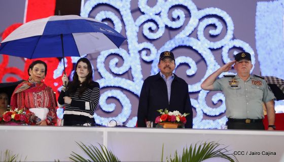 Desfile del Ejército de Nicaragua en saludo a su 38 aniversario