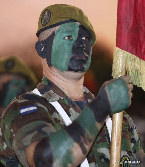 Desfile del Ejército de Nicaragua en saludo a su 38 aniversario