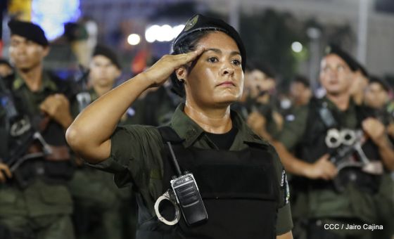 Desfile del Ejército de Nicaragua en saludo a su 38 aniversario