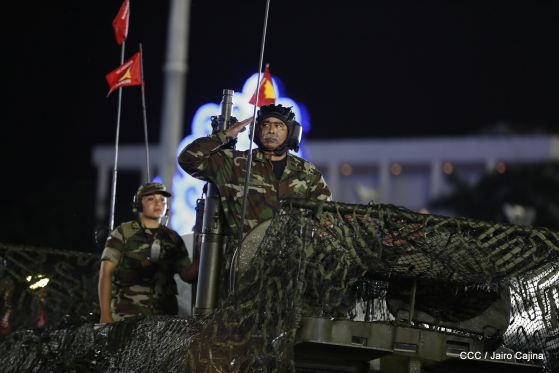 Desfile del Ejército de Nicaragua en saludo a su 38 aniversario