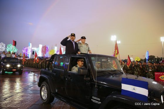 Desfile del Ejército de Nicaragua en saludo a su 38 aniversario