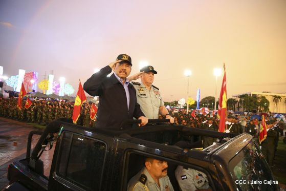 Desfile del Ejército de Nicaragua en saludo a su 38 aniversario