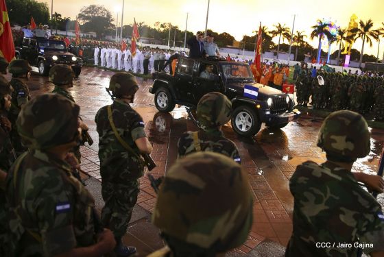 Desfile del Ejército de Nicaragua en saludo a su 38 aniversario