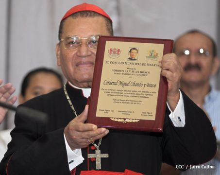 Celebración del Onomástico del Cardenal Miguel en Masaya